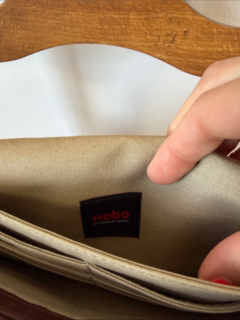 HOBO Dark Brown Leather Wristlet Clutch - Picture 3 of 13